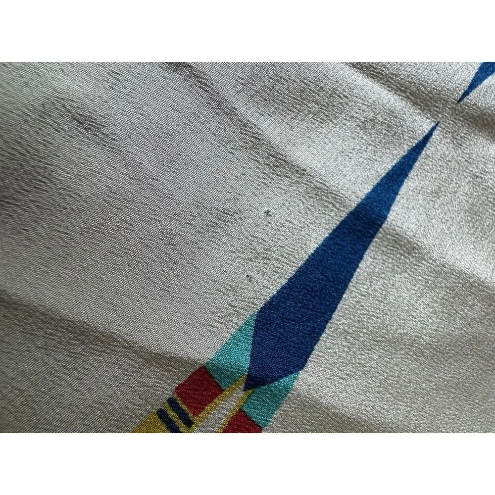 A Peace Treaty For Anthropologie Oversized 100% Silk Scarf Wrap Shawl Geometric